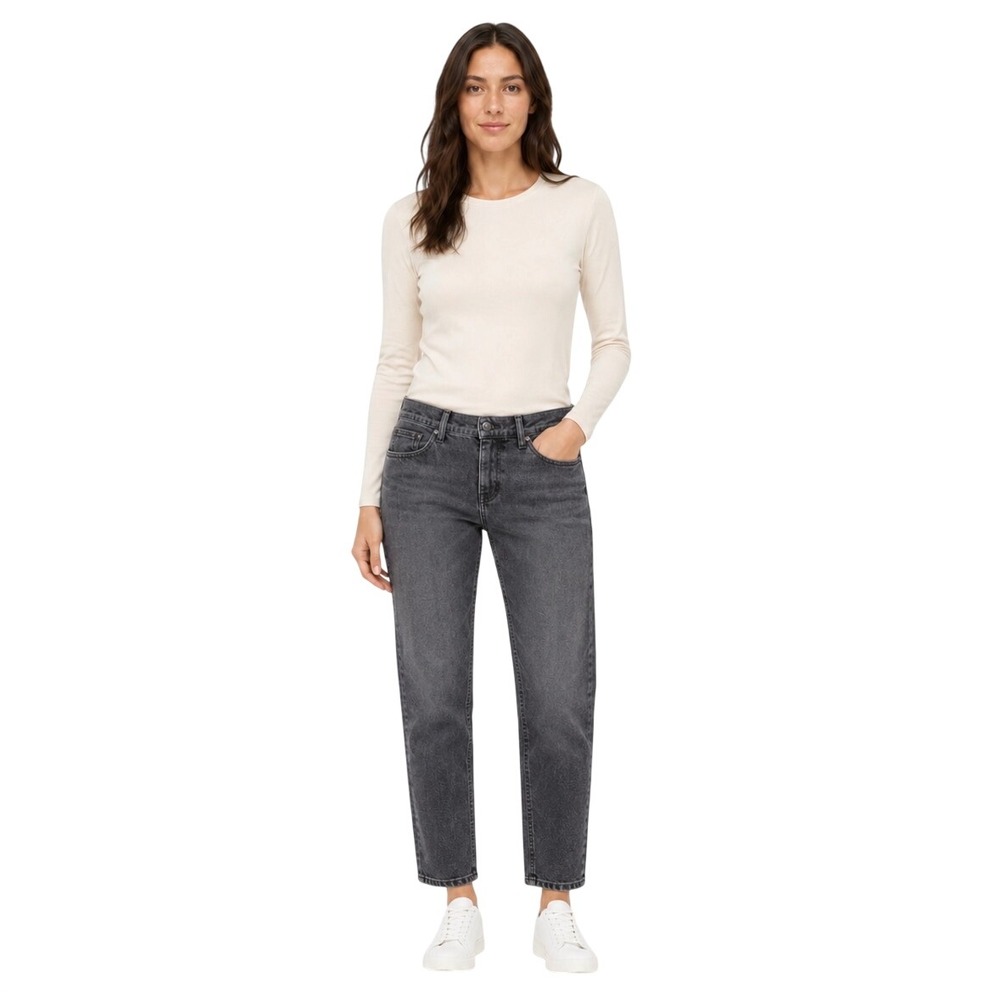 Mott & Bow Women W30 L28 Boyfriend Jeans Dark Gray Wash Denim Pants